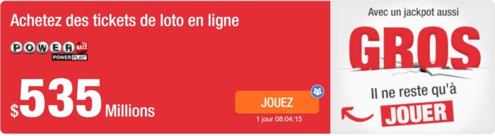 Jouer au Powerball pour ce tirage du samedi 19 août 2017