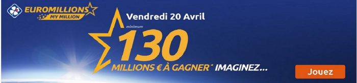 Jouer au super tirage Euromillions du vendredi 20 avril 2018