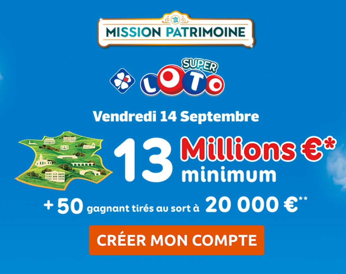 Super Loto Mission Patrimoine Resultats ᐅ • Loto du Patrimoine : Super Jackpot de 13.000.000€, comment y jouer ? :