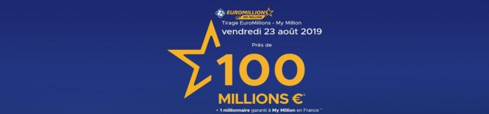 euromillions : jouer pour 100 millions d'euros ce vendredi 23 août 2019