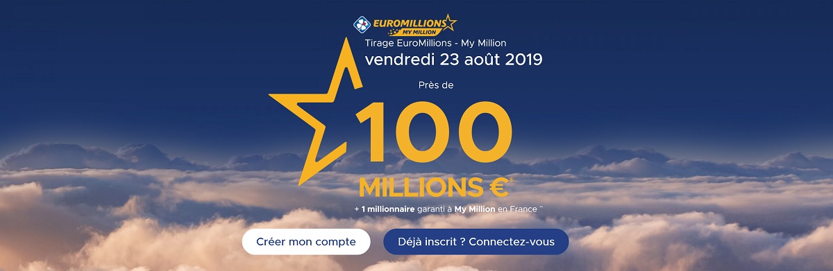 jouer au tirage Euromillions ce vendredi 23 août 2019 en ligne