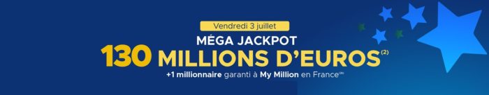 Super Jackpot Euromilions du vendredi 3 juillet 2020